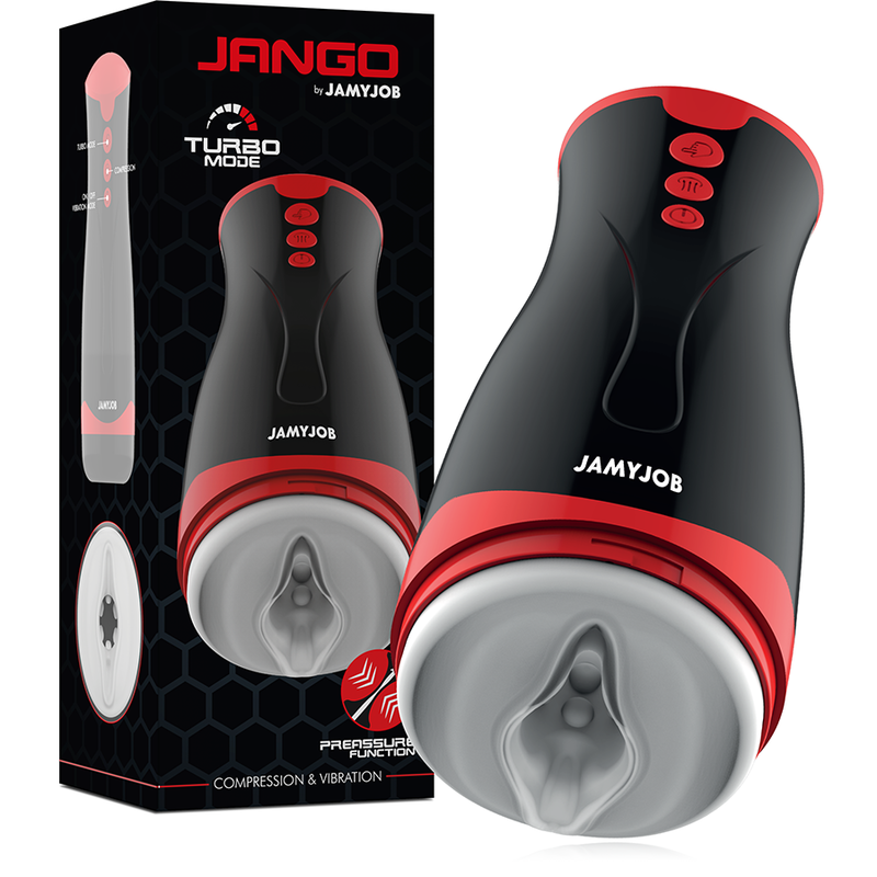 Imagen que nos facilita JAMYJOB de su producto erótico JAMYJOB - JANGO MASTURBADOR DE COMPRENSIÓN Y VIBRACIÓN para nuestra categoría "JUGUETES BIENESTAR |Juguetes para Hombres|Masturbadores varios".