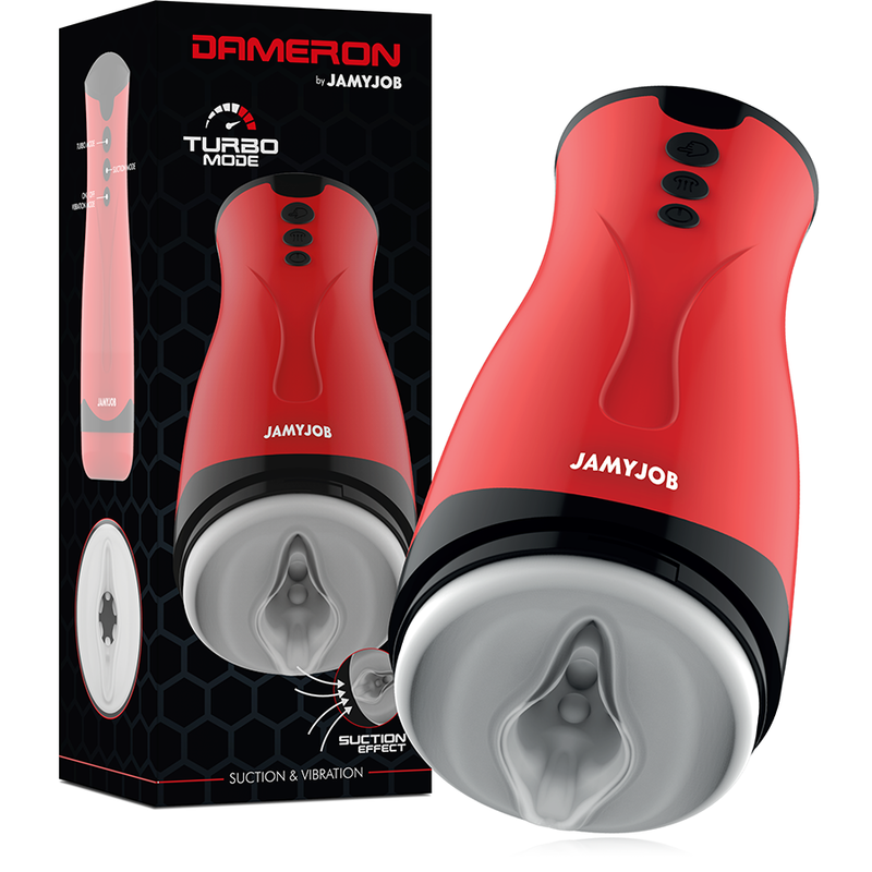 Imagen que nos facilita JAMYJOB de su producto erótico JAMYJOB - MASTURBADOR DE SUCCIÓN Y VIBRACIÓN DAMERON para nuestra categoría "JUGUETES BIENESTAR |Juguetes para Hombres|Masturbadores varios".