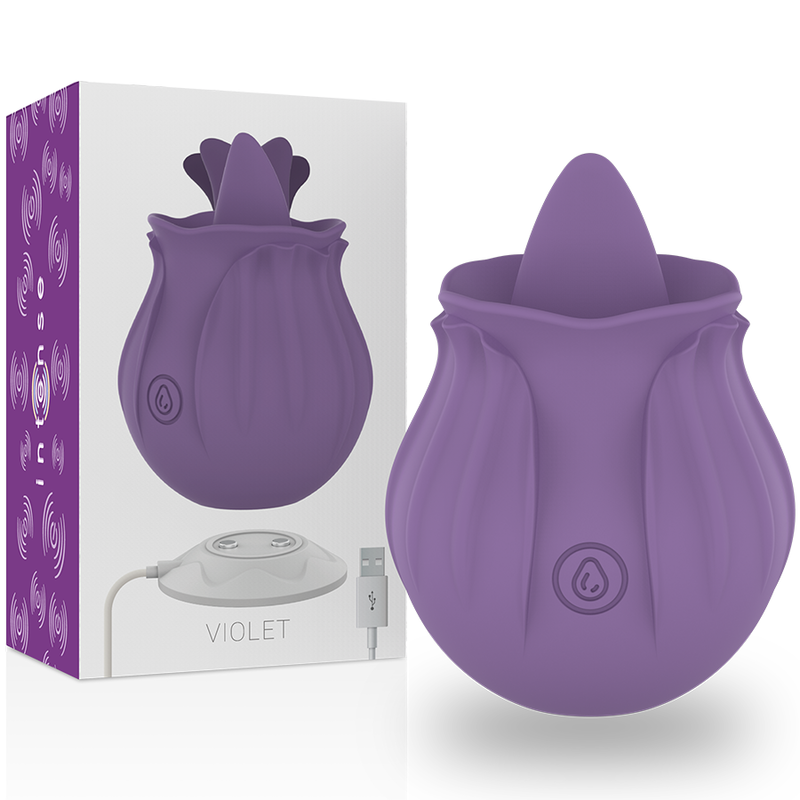Imagen que nos facilita INTENSE FUN de su producto erótico INTENSE - VIOLET ESTIMULADOR LENGUA BASE MAGNÉTICA para nuestra categoría "JUGUETES BIENESTAR |Juguetes para Mujeres|Estimuladores|Para Clítoris".