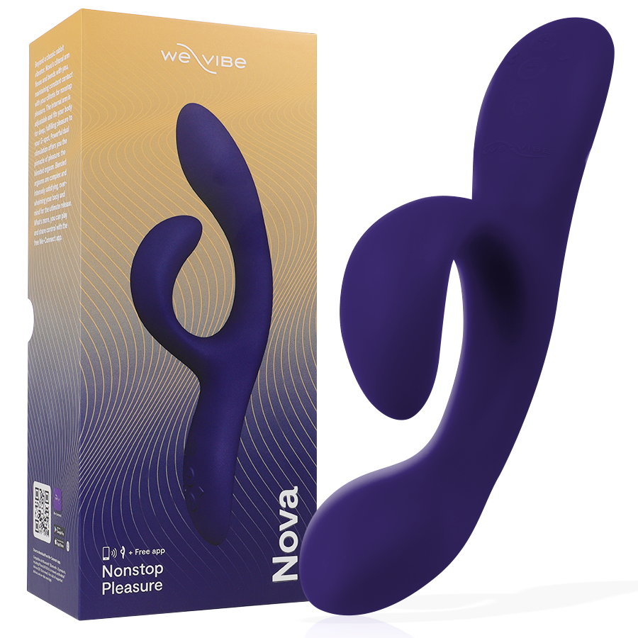 Imagen que nos facilita WE-VIBE de su producto erótico WE-VIBE - NOVA 3 VIBRADOR RABBIT AZUL MEDIANOCHE para nuestra categoría "JUGUETES BIENESTAR |Vibradores|Vibradores con APP".