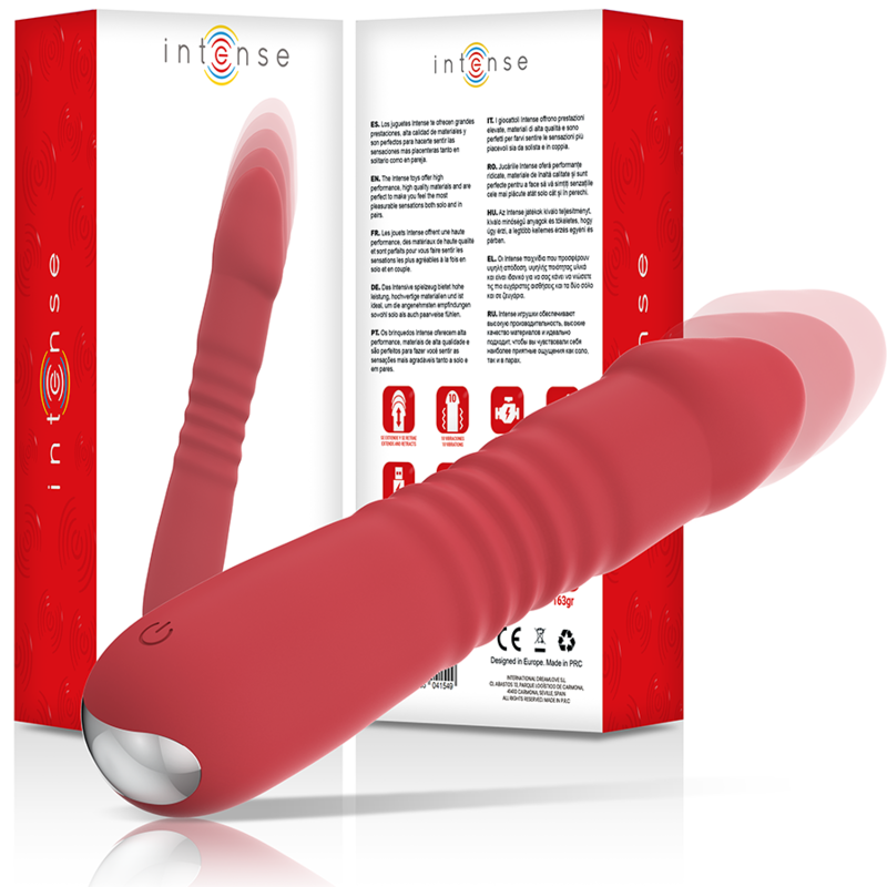 Imagen que nos facilita INTENSE FUN de su producto erótico INTENSE - JUNI UP & DOWN 10 VIBRACIONES ROJO para nuestra categoría "JUGUETES BIENESTAR |Vibradores|Rotadores y vibradores".