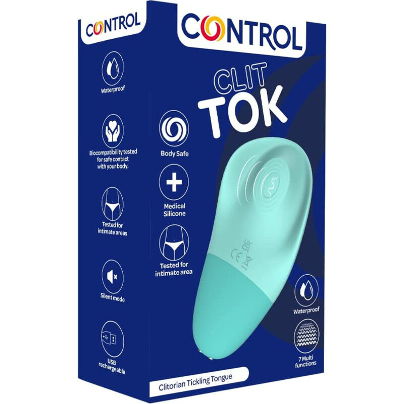 Imagen que nos facilita CONTROL TOYS de su producto erótico CONTROL - CLIT TOK LENGUA ESTIMULADORA DE CLÍTORIS RECARGABLE para nuestra categoría "JUGUETES BIENESTAR |Vibradores|Vibradores Lay-on Clítoris".