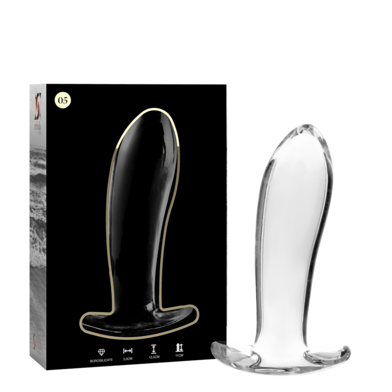 Imagen que nos facilita NEBULA SERIES BY IBIZA de su producto erótico NEBULA SERIES BY IBIZA - MODELO 5 PLUG CRISTAL TRANSPARENTE 12.5 CM -O- 3.5 CM para nuestra categoría "JUGUETES BIENESTAR |Anal|Plugs Anales".