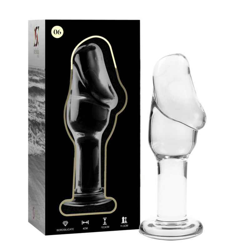 Imagen que nos facilita NEBULA SERIES BY IBIZA de su producto erótico NEBULA SERIES BY IBIZA - MODELO 6 PLUG CRISTAL TRANSPARENTE 12.5 CM -O- 4 CM para nuestra categoría "JUGUETES BIENESTAR |Anal|Plugs Anales".