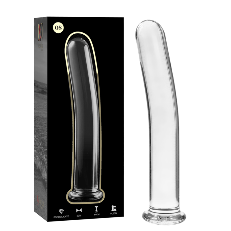 Imagen que nos facilita NEBULA SERIES BY IBIZA de su producto erótico NEBULA SERIES BY IBIZA - MODELO 8 DILDO CRISTAL TRANSPARENTE 14.5 CM -O- 2 CM para nuestra categoría "JUGUETES BIENESTAR |Dildos sin Vibración".
