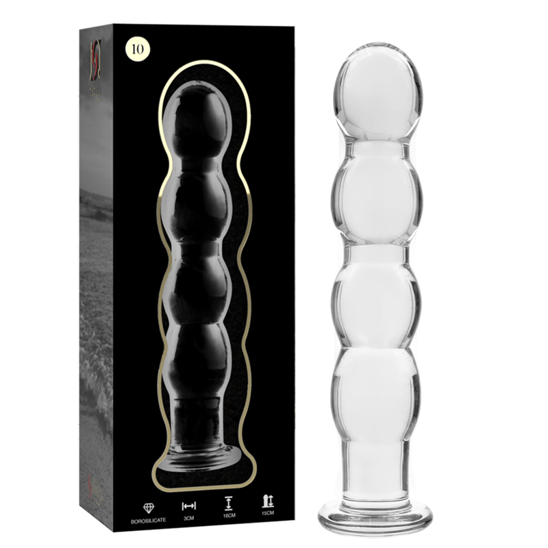 Imagen que nos facilita NEBULA SERIES BY IBIZA de su producto erótico NEBULA SERIES BY IBIZA - MODELO 10 DILDO CRISTAL TRANSPARENTE 16.5 CM -O- 3.5 CM para nuestra categoría "JUGUETES BIENESTAR |Dildos sin Vibración".