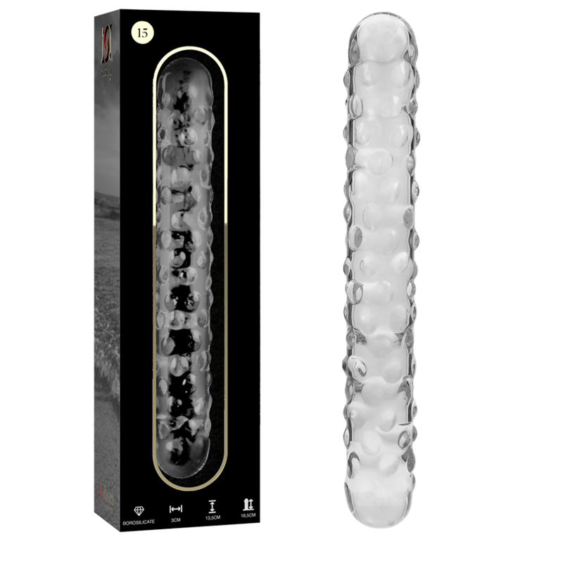 Imagen que nos facilita NEBULA SERIES BY IBIZA de su producto erótico NEBULA SERIES BY IBIZA - MODELO 15 DILDO CRISTAL TRANSPARENTE 18.5 CM -O- 3 CM para nuestra categoría "JUGUETES BIENESTAR |Dildos sin Vibración".