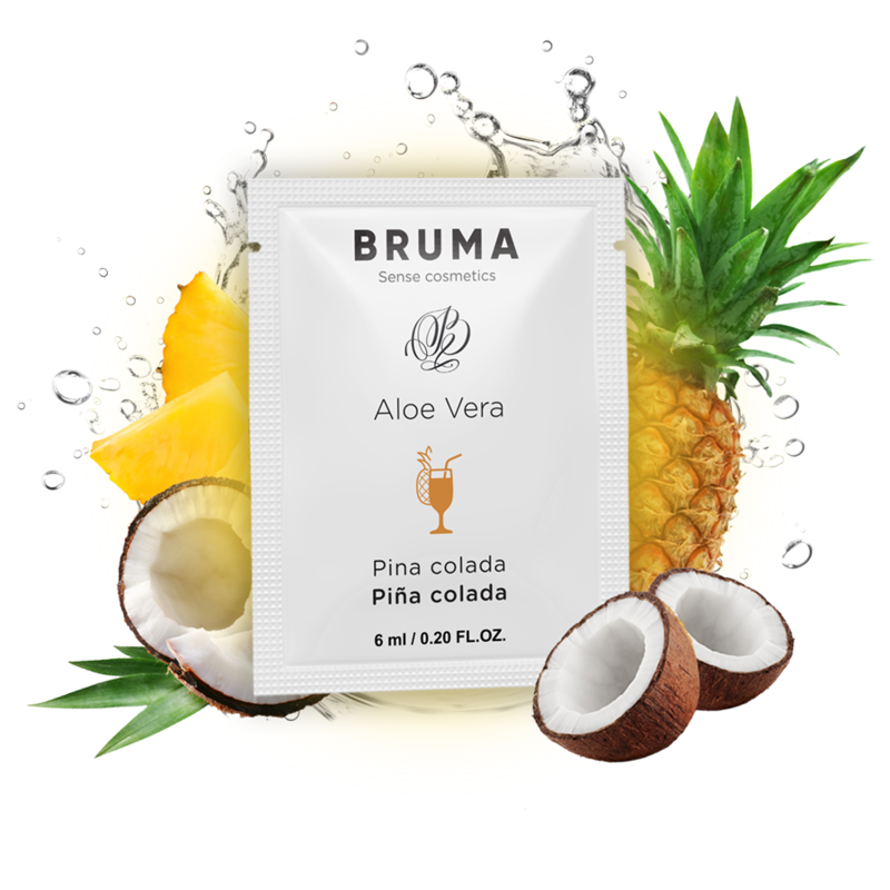 Imagen que nos facilita BRUMA de su producto erótico BRUMA - 6 ML GEL DESLIZANTE CON ALOE VERA SABOR A PIÑA COLADA para nuestra categoría "DROGUERÍA |Lubricantes|Monodosis".
