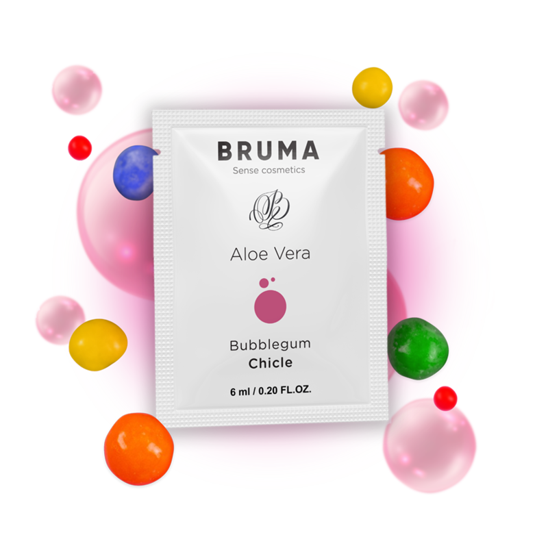Imagen que nos facilita BRUMA de su producto erótico BRUMA - 6 ML GEL DESLIZANTE CON ALOE VERA SABOR A CHICLE para nuestra categoría "DROGUERÍA |Lubricantes|Monodosis".