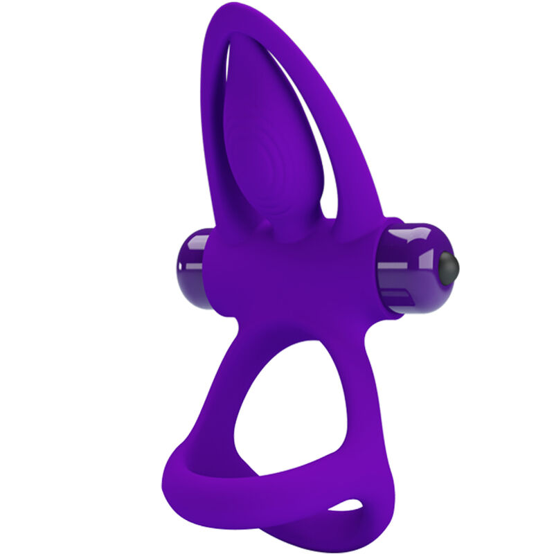 Imagen que nos facilita PRETTY LOVE MALE de su producto erótico PRETTY LOVE - ANILLO VIBRADOR 10 VIBRACIONES SILICONA VIOLETA para nuestra categoría "JUGUETES BIENESTAR |Arneses|Arneses con Vibración".
