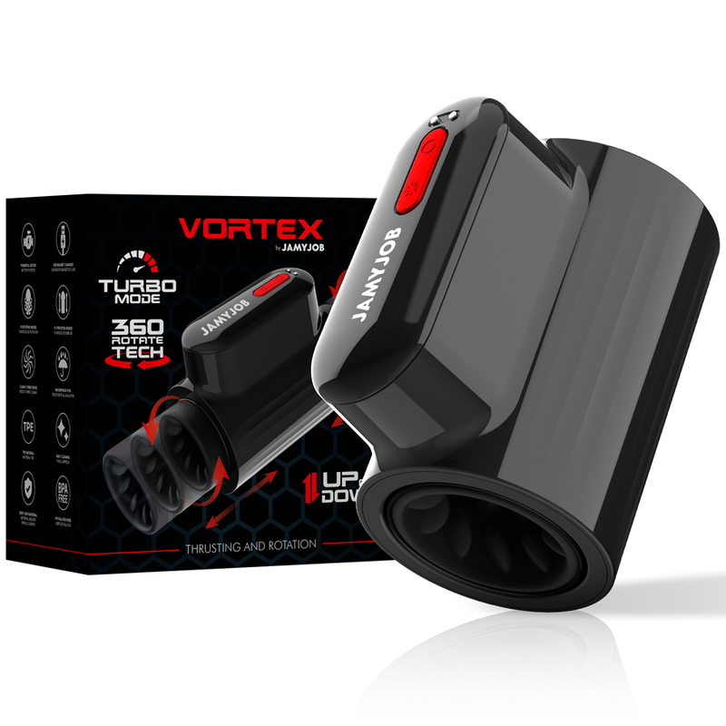 Imagen que nos facilita JAMYJOB de su producto erótico JAMYJOB - VORTEX MASTURBADOR TURBO CON EMPUJE Y ROTACIÓN 360 UP AND DOWN para nuestra categoría "JUGUETES BIENESTAR |Juguetes para Hombres|Masturbadores varios".