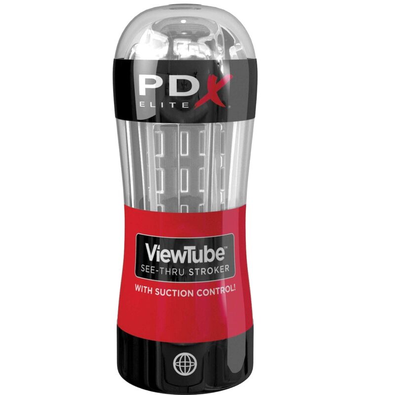 Imagen que nos facilita PDX ELITE de su producto erótico PDX ELITE - MASTURBADOR STROKER VIEWTUBE CONTROL SUCCIONADOR TRANSPARENTE para nuestra categoría "JUGUETES BIENESTAR |Juguetes para Hombres|Masturbadores varios".
