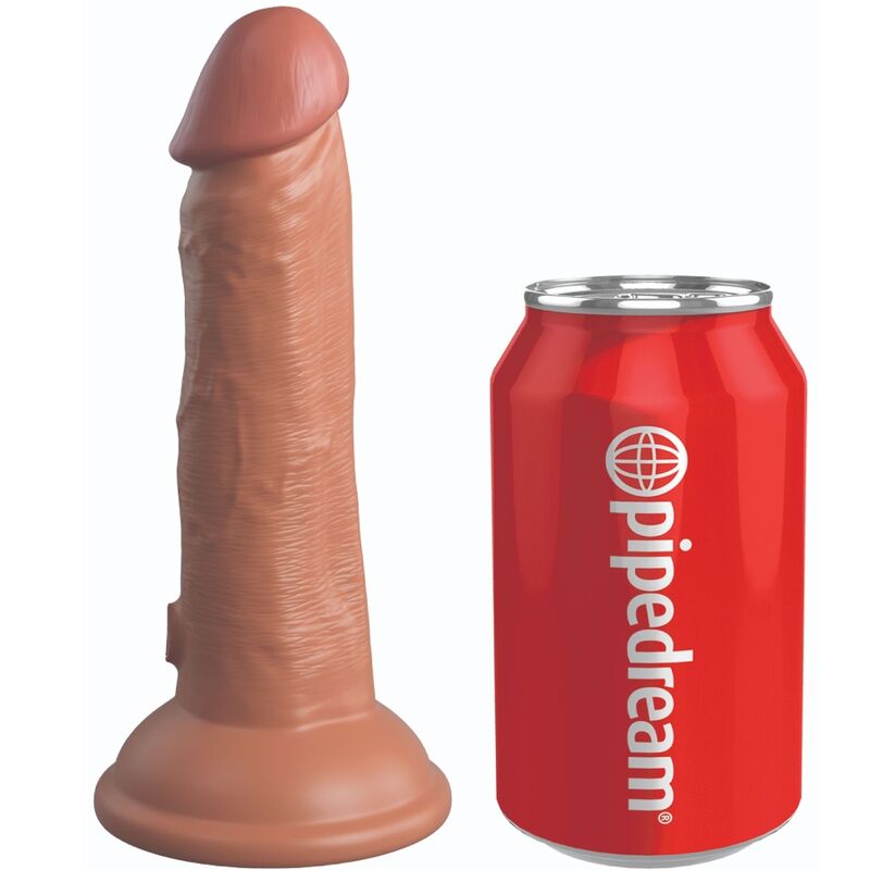 Imagen que nos facilita KING COCK de su producto erótico KING COCK - ÉLITE DILDO REALÍSTICO VIBRADOR & SILICONA 15.2 CM CARAMELO para nuestra categoría "JUGUETES BIENESTAR |Dildos sin Vibración|Penes realisticos".