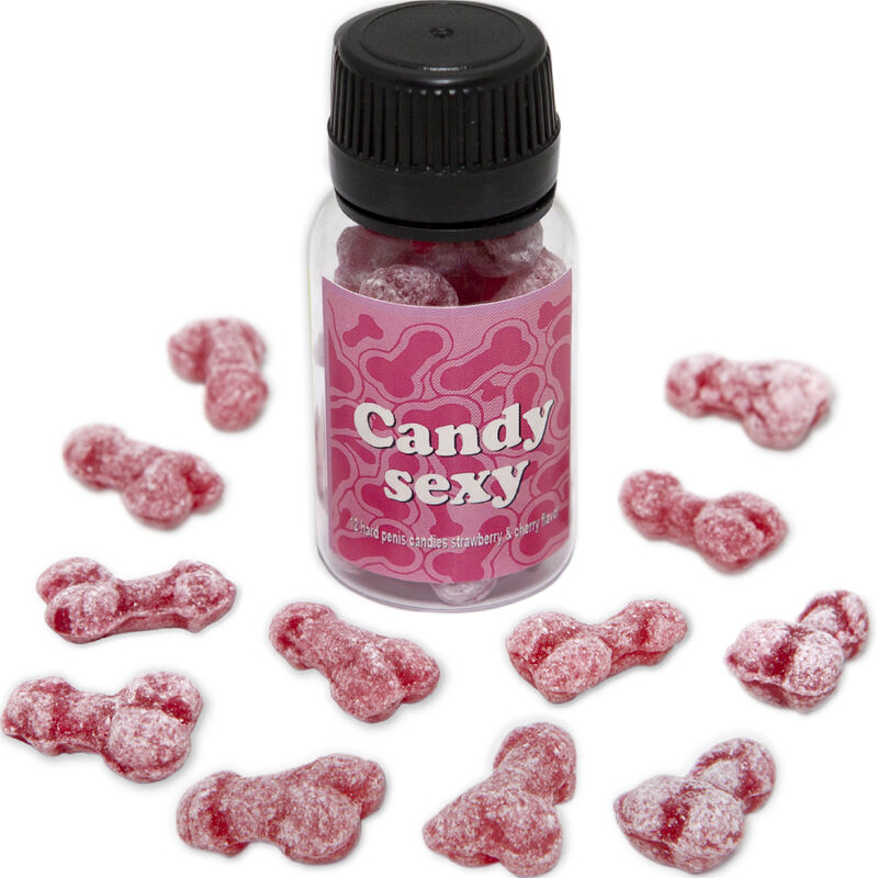 Imagen que nos facilita DIABLO PICANTE de su producto erótico DIABLO PICANTE - CANDY SEXY BOTE 12 GOMINOLAS SABOR FRESA-CEREZA para nuestra categoría "ARTÍCULOS VARIOS|Dulces|Golosinas Divertidas".