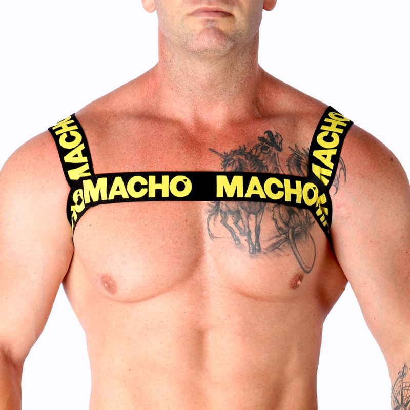 Imagen que nos facilita MACHO UNDERWEAR de su producto erótico MACHO - ARNÉS DOBLE AMARILLO para nuestra categoría "MODA & LENCERÍA|Lencería Hombre|Arneses Hombre".