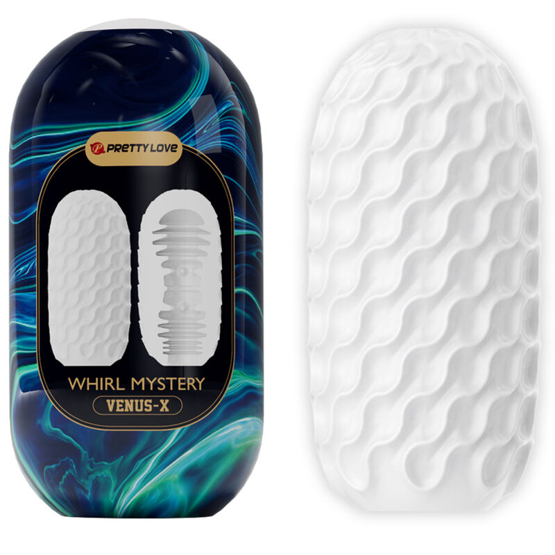 Imagen que nos facilita PRETTY LOVE MALE de su producto erótico PRETTY LOVE - HUEVO MASTURBADOR WHIRL MYSTERY VENUS para nuestra categoría "JUGUETES BIENESTAR |Juguetes para Hombres|Masturbadores varios".