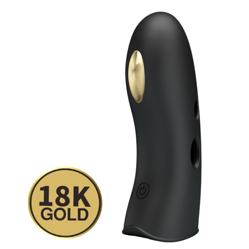 Imagen que nos facilita PRETTY LOVE MALE de su producto erótico PRETTY LOVE - MARICO FUNDA DE DEDO ELECTRO-ESTUMILADOR NEGRO para nuestra categoría "JUGUETES BIENESTAR |Juguetes para Hombres|Accesorios para el pene|Fundas Pene sin extensión".