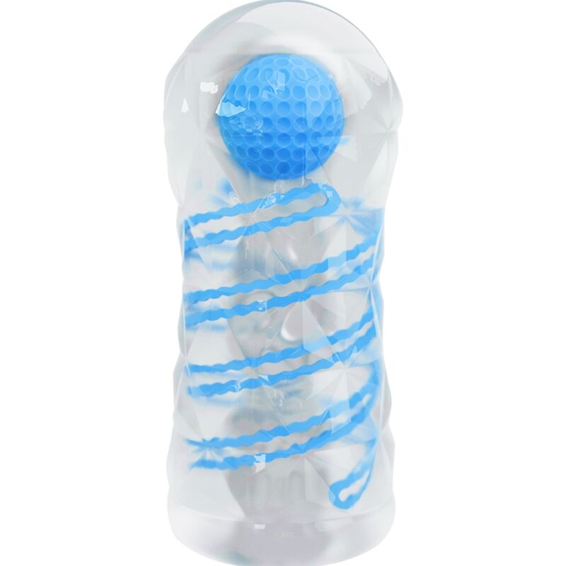 Imagen que nos facilita PRETTY LOVE MALE de su producto erótico PRETTY LOVE - MASTURBADOR PEQUEÑO CON ESPIRALES AZUL para nuestra categoría "JUGUETES BIENESTAR |Juguetes para Hombres|Masturbadores varios".