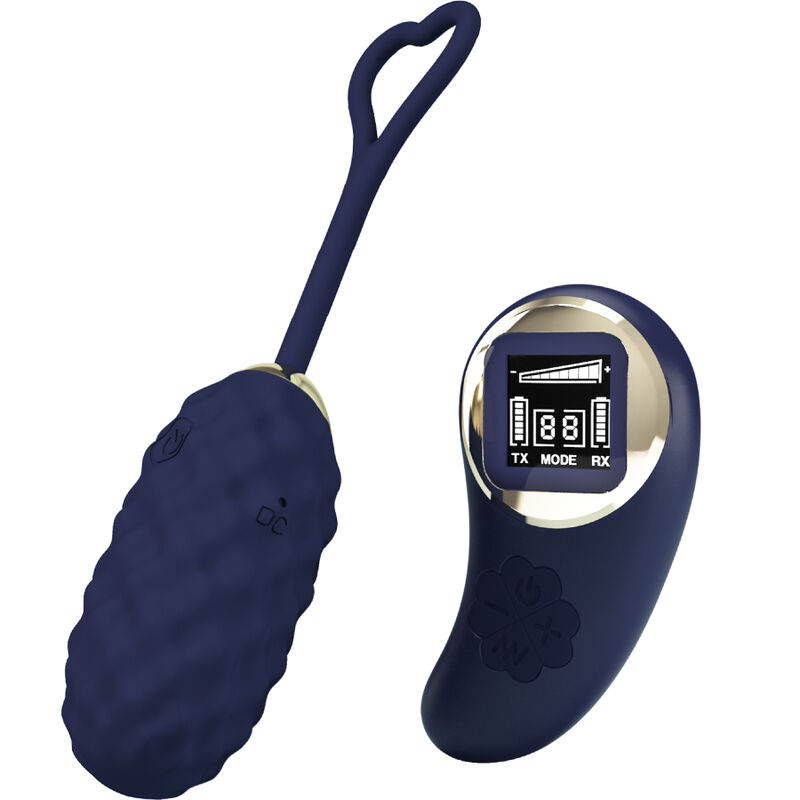 Imagen que nos facilita PRETTY LOVE LED de su producto erótico PRETTY LOVE - VIVIAN HUEVO VIBRADOR CONTROL REMOTO AZUL para nuestra categoría "JUGUETES BIENESTAR |Juguetes para Mujeres|Estimuladores|Huevos vibradores".