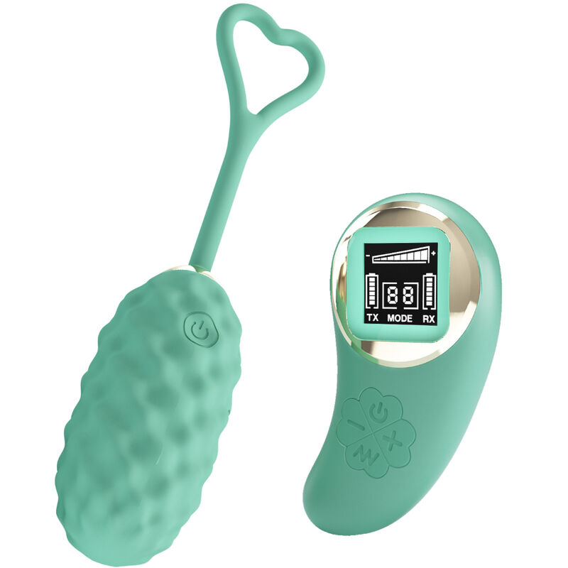 Imagen que nos facilita PRETTY LOVE LED de su producto erótico PRETTY LOVE - VIVIAN HUEVO VIBRADOR CONTROL REMOTO VERDE para nuestra categoría "JUGUETES BIENESTAR |Juguetes para Mujeres|Estimuladores|Huevos vibradores".