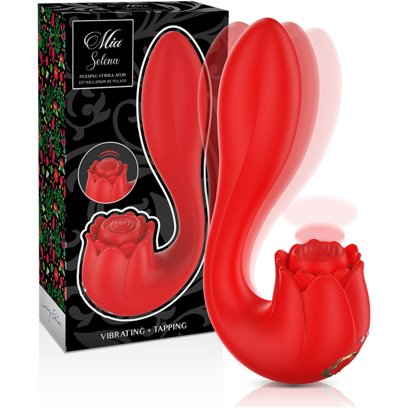Imagen que nos facilita MIA de su producto erótico MIA - SELENA ESTIMULADOR VIBRATING + TAPPING ROJO para nuestra categoría "JUGUETES BIENESTAR |Juguetes para Mujeres|Estimuladores|Para Clítoris".