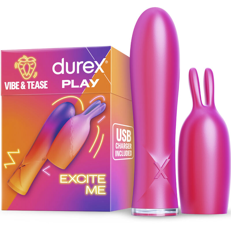 Imagen que nos facilita DUREX TOYS de su producto erótico DUREX - TOY VIBRADOR VIBE & TEASE para nuestra categoría "JUGUETES BIENESTAR |Vibradores|Vibradores Rabbit".