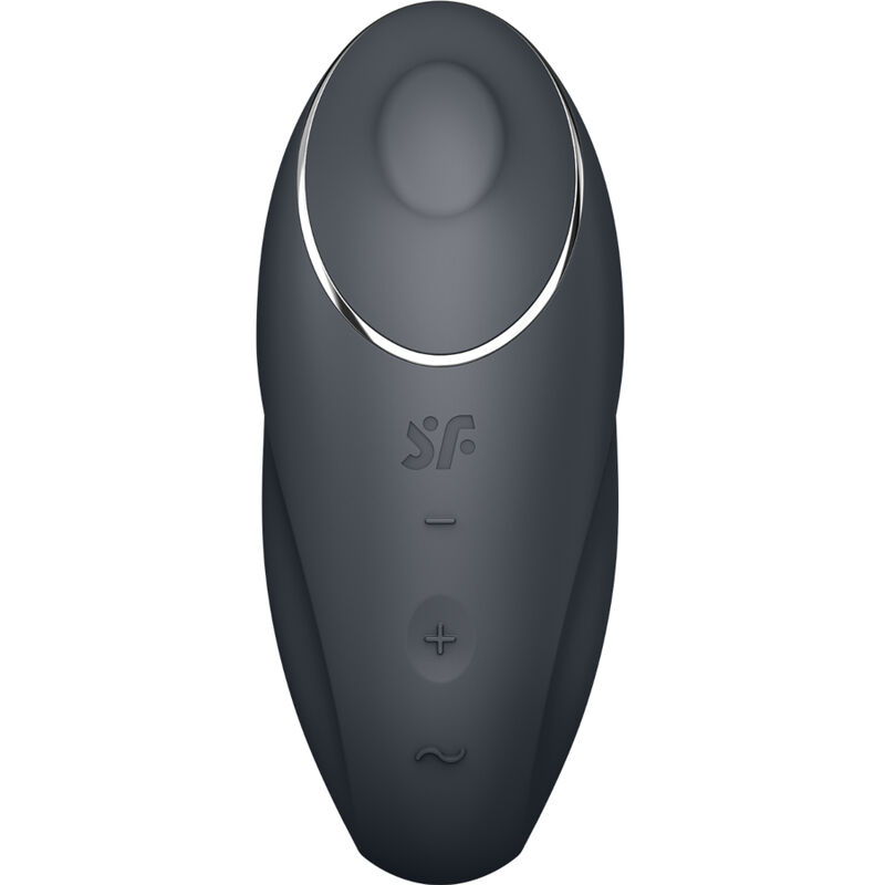 Imagen que nos facilita SATISFYER LAYONS de su producto erótico SATISFYER - TAP & CLIMAX 1 VIBRADOR LAY-ON NEGRO para nuestra categoría "JUGUETES BIENESTAR |Vibradores|Vibradores Lay-on Clítoris".