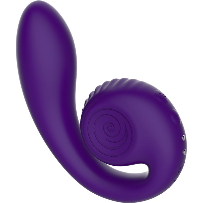 Imagen que nos facilita SNAIL VIBE de su producto erótico SNAIL VIBE - GIZI ESTIMULADOR DUAL VIOLETA para nuestra categoría "JUGUETES BIENESTAR |Vibradores|Vibradores Rabbit".