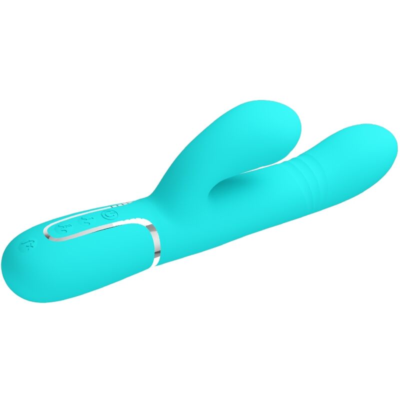 Imagen que nos facilita PRETTY LOVE FLIRTATION de su producto erótico PRETTY LOVE - VIBRADOR PUNTO G MULTIFUNCIÓN VERDE AGUA para nuestra categoría "JUGUETES BIENESTAR |Vibradores|Vibradores Rabbit".