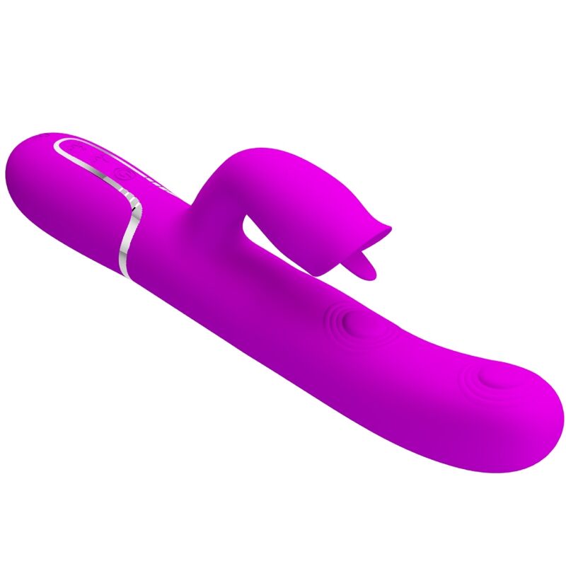 Imagen que nos facilita PRETTY LOVE FLIRTATION de su producto erótico PRETTY LOVE - VIBRADOR RABBIT CON LICKING FUCSIA para nuestra categoría "JUGUETES BIENESTAR |Vibradores|Vibradores Rabbit".
