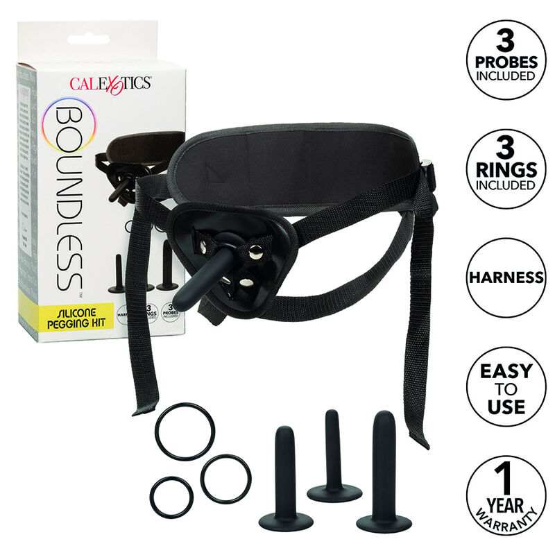 Imagen que nos facilita CALEXOTICS de su producto erótico CALEXOTICS - BOUNDLESS KIT DE FIJACIÓN DE SILICONA para nuestra categoría "JUGUETES BIENESTAR |Arneses|Complementos Arneses".