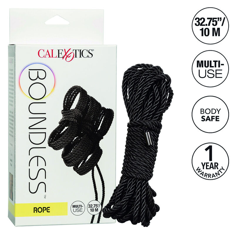 Imagen que nos facilita CALEXOTICS de su producto erótico CALEXOTICS - BOUNDLESS CUERDA 10M NEGRA para nuestra categoría "BDSM & BONDAGE |Bondage".