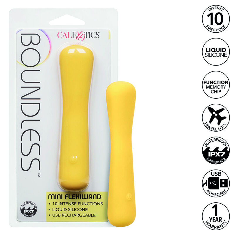 Imagen que nos facilita CALEXOTICS de su producto erótico CALEXOTICS - BOUNDLESS MINI WAND FLEXIBLE para nuestra categoría "JUGUETES BIENESTAR |Juguetes para Mujeres|Estimuladores|Masajeadores".