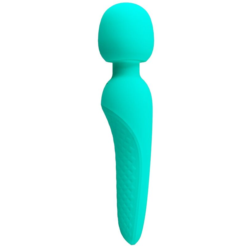 Imagen que nos facilita PRETTY LOVE SMART de su producto erótico PRETTY LOVE - MEREDITH MASAJEADOR 12 MODOS VIBRACIÓN VERDE AGUA para nuestra categoría "JUGUETES BIENESTAR |Vibradores|Vibrador WAND".