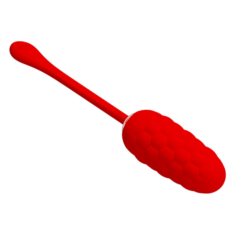 Imagen que nos facilita PRETTY LOVE SMART de su producto erótico PRETTY LOVE - HUEVO VIBRADOR CON TEXTURA MARINA RECARGABLE ROJO para nuestra categoría "JUGUETES BIENESTAR |Juguetes para Mujeres|Estimuladores|Huevos vibradores".