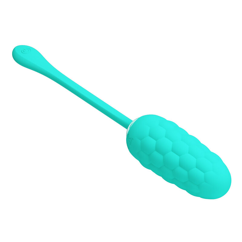 Imagen que nos facilita PRETTY LOVE SMART de su producto erótico PRETTY LOVE - HUEVO VIBRADOR CON TEXTURA MARINA RECARGABLE VERDE AGUA para nuestra categoría "JUGUETES BIENESTAR |Juguetes para Mujeres|Estimuladores|Huevos vibradores".