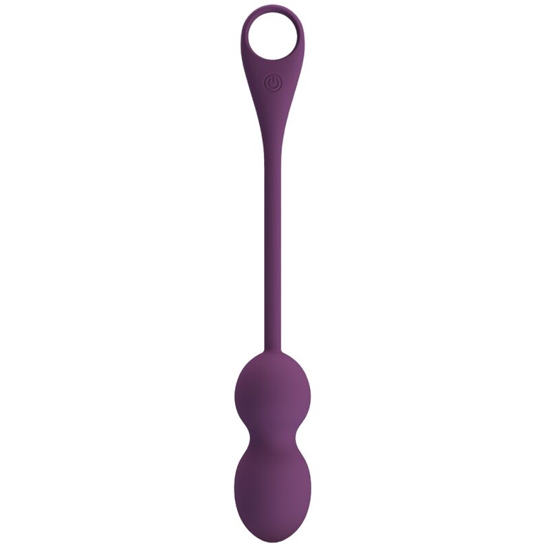 Imagen que nos facilita PRETTY LOVE de su producto erótico PRETTY LOVE - ELVIRA KEGEL BALLS APP CONTROL REMOTO MORADO para nuestra categoría "JUGUETES BIENESTAR |Juguetes para Mujeres|Estimuladores|Huevos vibradores".
