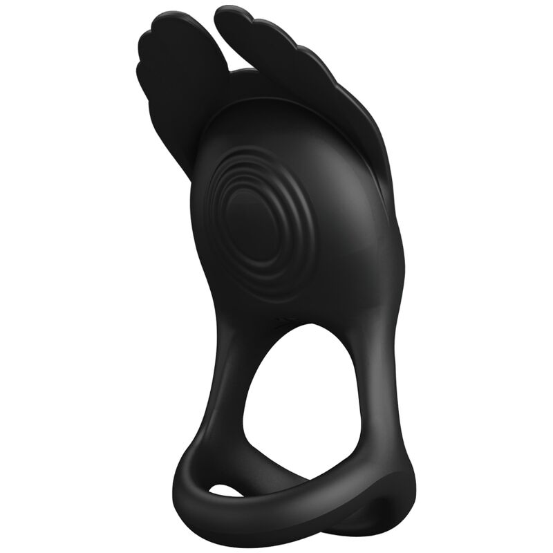 Imagen que nos facilita PRETTY LOVE MALE de su producto erótico PRETTY LOVE - SILAS ANILLO VIBRADOR 7 VIBRACIONES SILICONA NEGRO para nuestra categoría "JUGUETES BIENESTAR |Juguetes para Hombres|Accesorios para el pene|Anillos Pene|Anillos con Vibración".