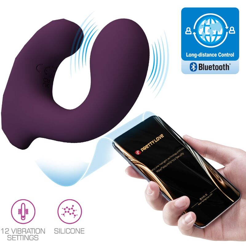 Imagen que nos facilita PRETTY LOVE de su producto erótico PRETTY LOVE - BILLY VIBRATION LILA  APP GRATUITA para nuestra categoría "JUGUETES BIENESTAR |Vibradores|Vibradores con APP".