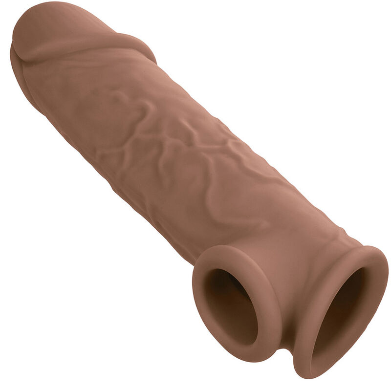 Imagen que nos facilita CALEXOTICS de su producto erótico CALEXOTICS - PERFORMANCE MAXX EXTENSIÓN REALISTA 7 PIEL MORENO para nuestra categoría "JUGUETES BIENESTAR |Juguetes para Hombres|Accesorios para el pene|Fundas Pene con Extensión".