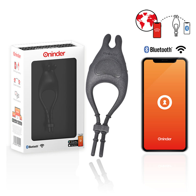 Imagen que nos facilita ONINDER de su producto erótico ONINDER - PAMPA ANILLO VIBRADOR AJUSTABLE Y MULTIPOSICION  - APP GRATUITA para nuestra categoría "JUGUETES BIENESTAR |Juguetes para Hombres|Accesorios para el pene|Anillos Pene|Anillos con Vibración".