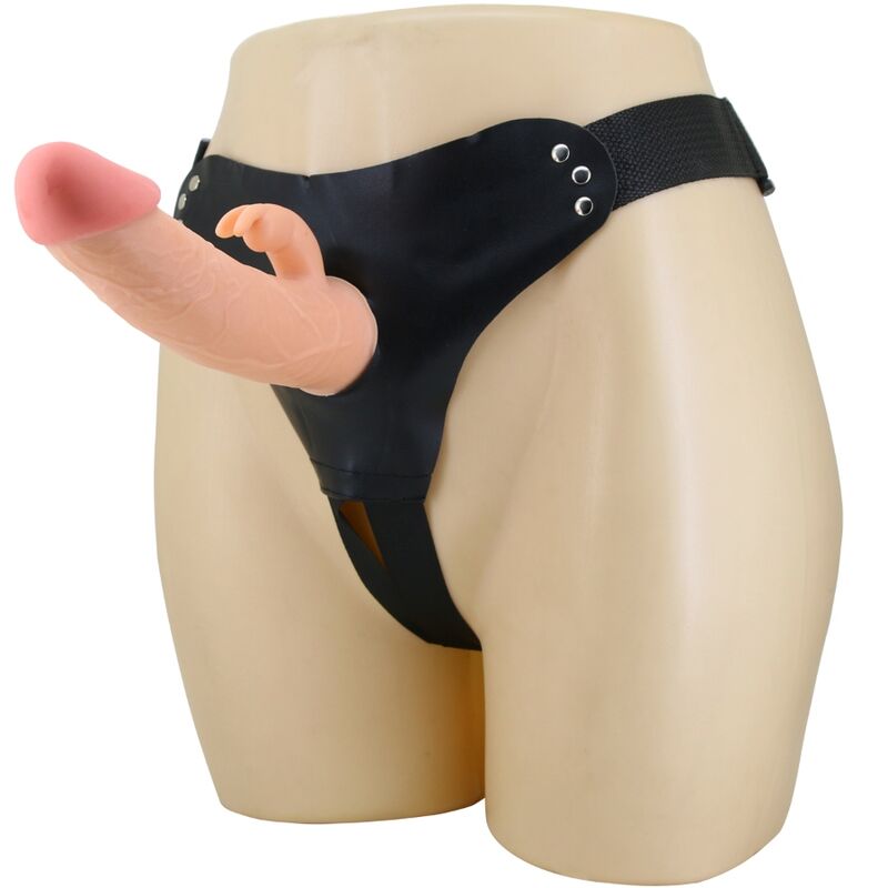 Imagen que nos facilita PRETTY LOVE de su producto erótico PRETTY LOVE - MAVIS HARNESS BRIEFS UNIVERSAL CON DILDO 19 CM NATURAL para nuestra categoría "JUGUETES BIENESTAR |Arneses|Arneses sin Vibración".