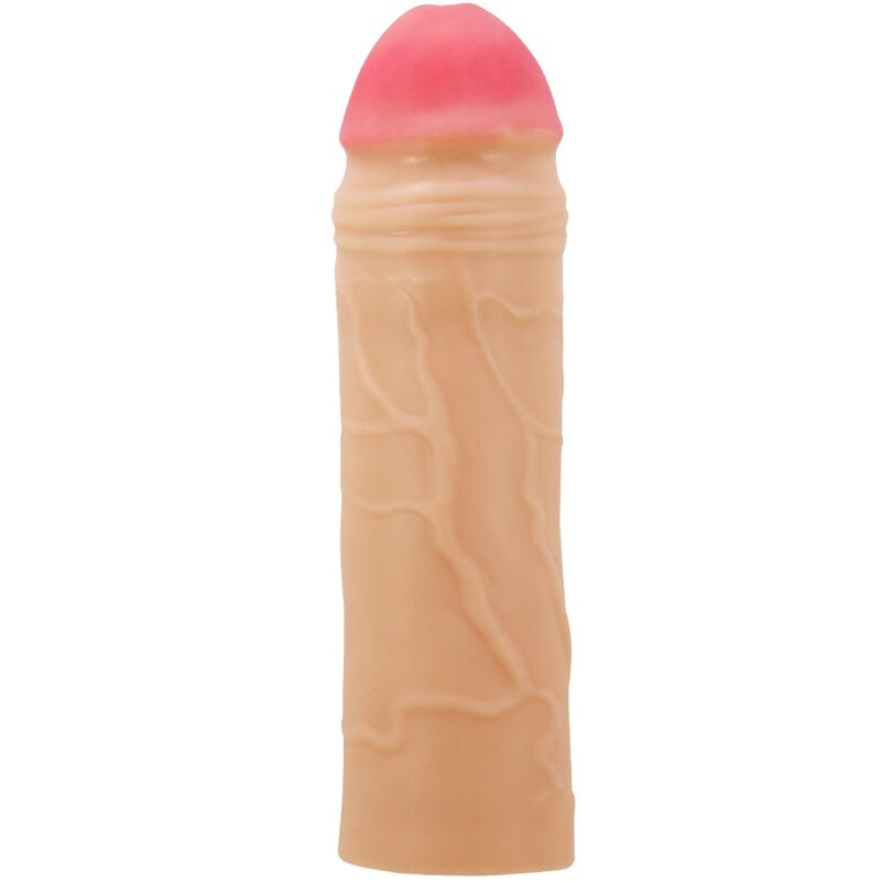 Imagen que nos facilita PRETTY LOVE MALE de su producto erótico PRETTY LOVE - CHANE FUNDA DE PENE EXTENSORA NATURAL para nuestra categoría "JUGUETES BIENESTAR |Juguetes para Hombres|Accesorios para el pene|Fundas Pene con Extensión".