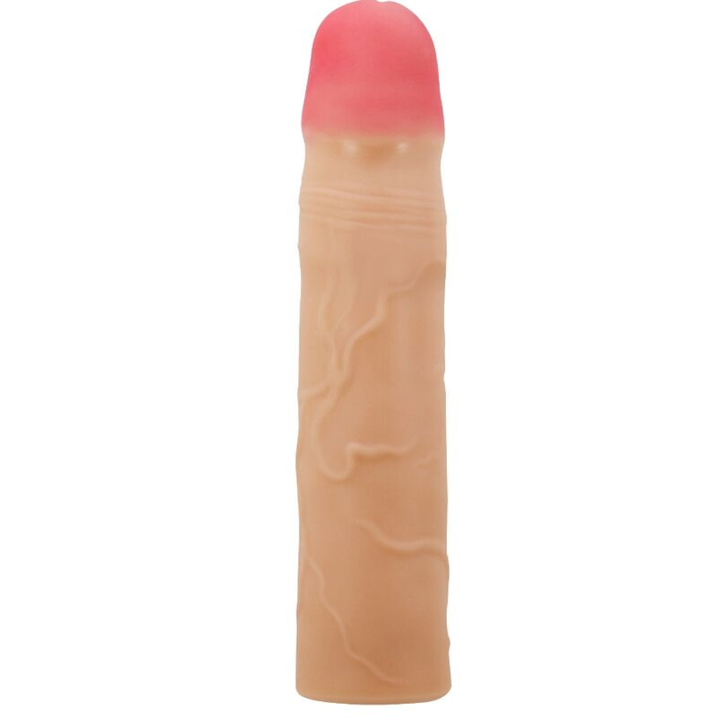 Imagen que nos facilita PRETTY LOVE MALE de su producto erótico PRETTY LOVE - KYLIAN FUNDA DE PENE EXTENSORA NATURAL para nuestra categoría "JUGUETES BIENESTAR |Juguetes para Hombres|Accesorios para el pene|Fundas Pene con Extensión".