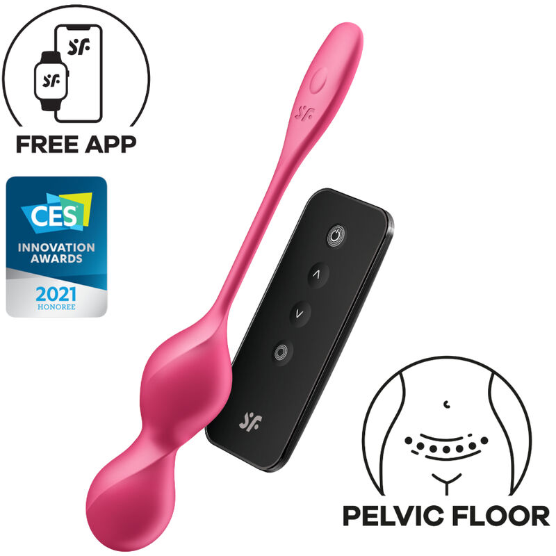Imagen que nos facilita SATISFYER BALLS de su producto erótico SATISFYER - LOVE BIRDS 2 BOLAS KEGEL VIBRADORAS + APP GRATUITA para nuestra categoría "JUGUETES BIENESTAR |Juguetes para Mujeres|Bolas Chinas".