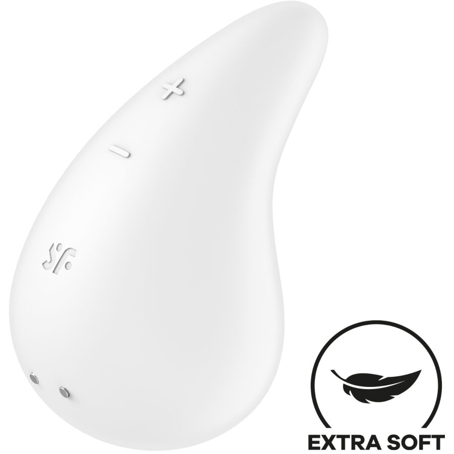 Imagen que nos facilita SATISFYER LAYONS de su producto erótico SATISFYER - DEW DROP VIBRADOR LAY-ON BLANCO para nuestra categoría "JUGUETES BIENESTAR |Vibradores|Vibradores Lay-on Clítoris".