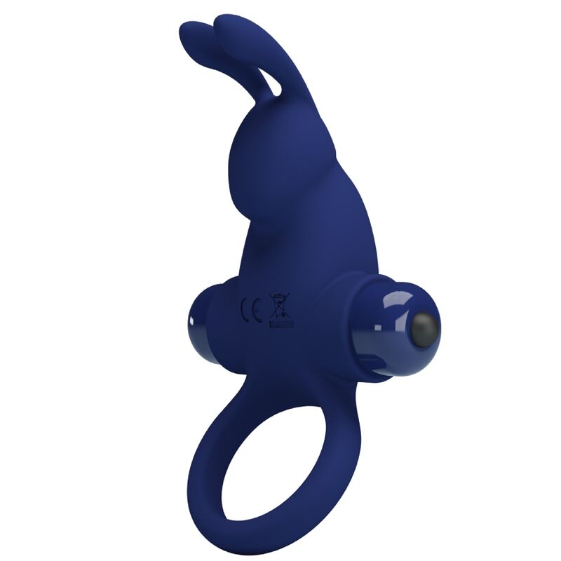 Imagen que nos facilita PRETTY LOVE MALE de su producto erótico PRETTY LOVE - JIRO ANILLO RABBIT CON VIBRACIÓN AZUL para nuestra categoría "JUGUETES BIENESTAR |Juguetes para Hombres|Accesorios para el pene|Anillos Pene|Anillos con Vibración".