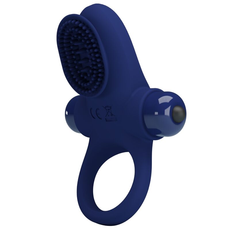 Imagen que nos facilita PRETTY LOVE MALE de su producto erótico PRETTY LOVE - PALLE ANILLO CON VIBRACIÓN AZUL para nuestra categoría "JUGUETES BIENESTAR |Juguetes para Hombres|Accesorios para el pene|Anillos Pene|Anillos con Vibración".