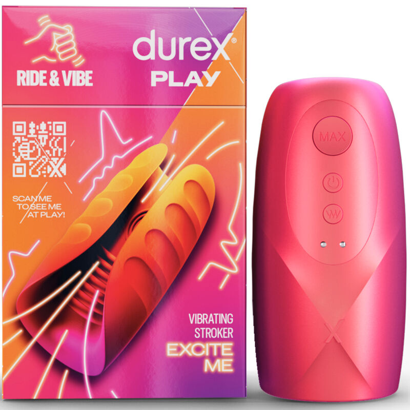 Imagen que nos facilita DUREX TOYS de su producto erótico DUREX - TOY MASTURBADOR VIBRADOR RIDE & VIBE para nuestra categoría "JUGUETES BIENESTAR |Juguetes para Hombres|Masturbadores varios".