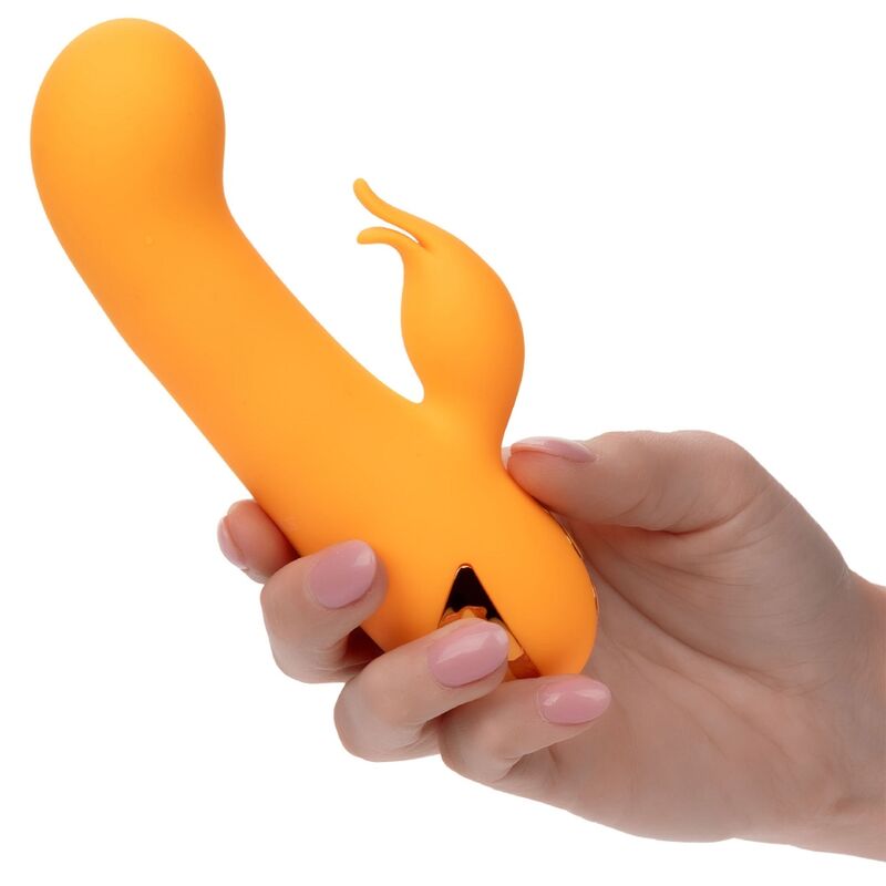 Imagen que nos facilita CALEXOTICS de su producto erótico CALEXOTICS - MONTECITO MUSE VIBRADOR RABBIT NARANJA BY CALIFORNIA DREAMING para nuestra categoría "JUGUETES BIENESTAR |Vibradores|Vibradores Rabbit".